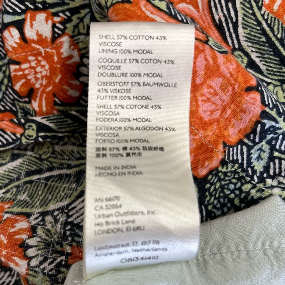 By Anthropologie Astrid Tunic Dress Flutter Sleeve Boho Floral Peasant Style SM - Picture 11 of 12